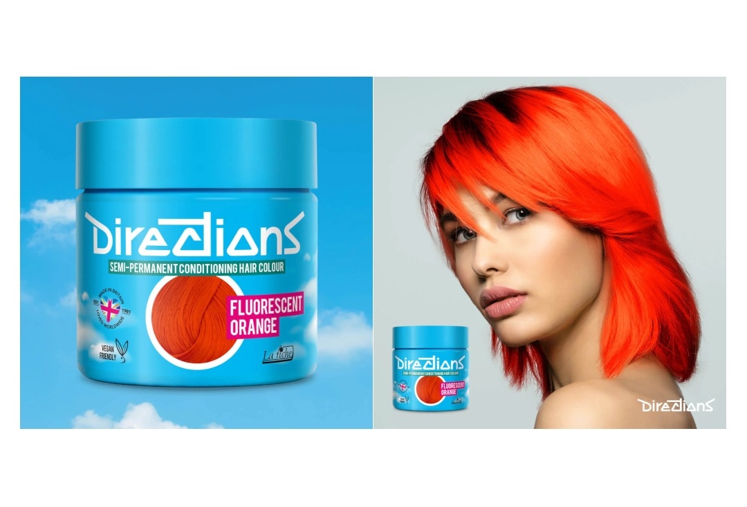 Fluorescent Orange Directions Semi-Permanent Hair Colour