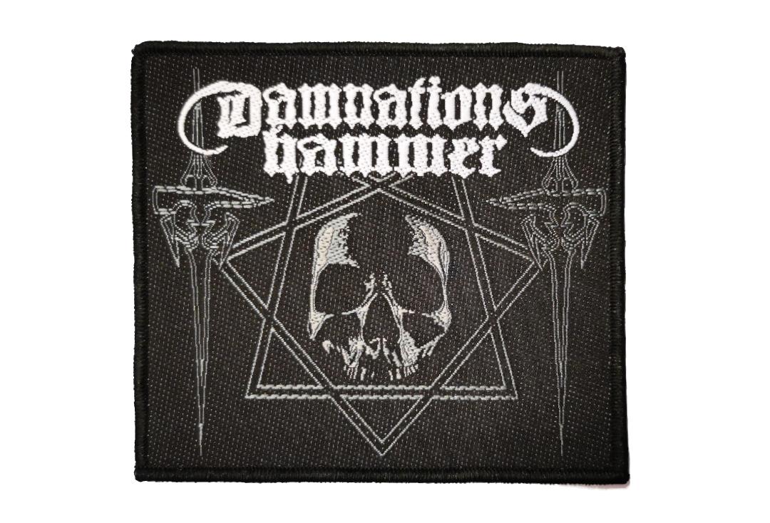 Official Band Merch | Damnation's Hammer - Hammers & Skull Woven Patch