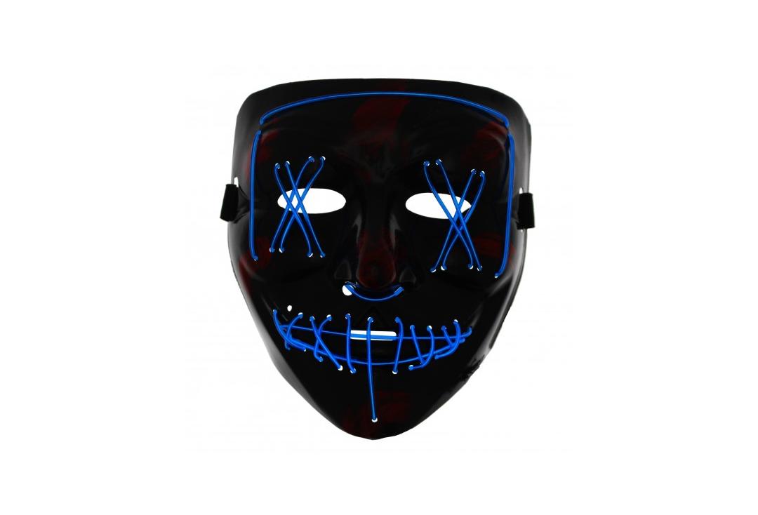 Void Clothing | Blue Purge LED Light Up Plastic Mask