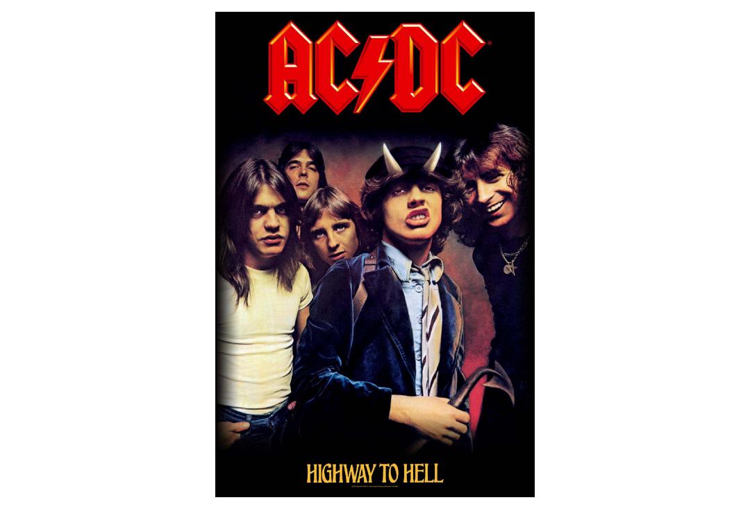 Official Band Merch | AC/DC - Highway To Hell Printed Textile Poster