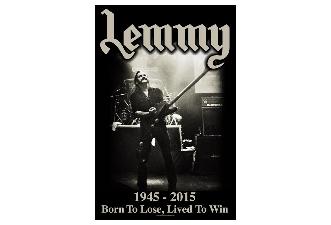 Official Band Merch | Lemmy - Lived To Win Printed Textile Poster