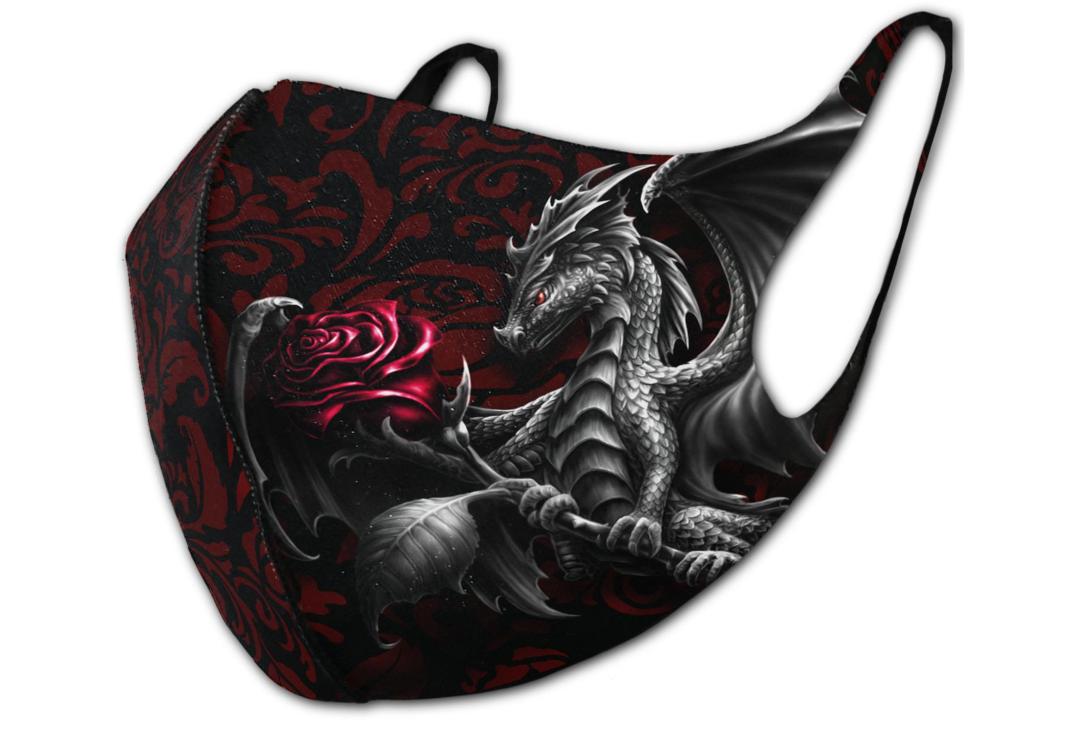 Spiral Direct | Dragon Rose Protective Face Mask - Close