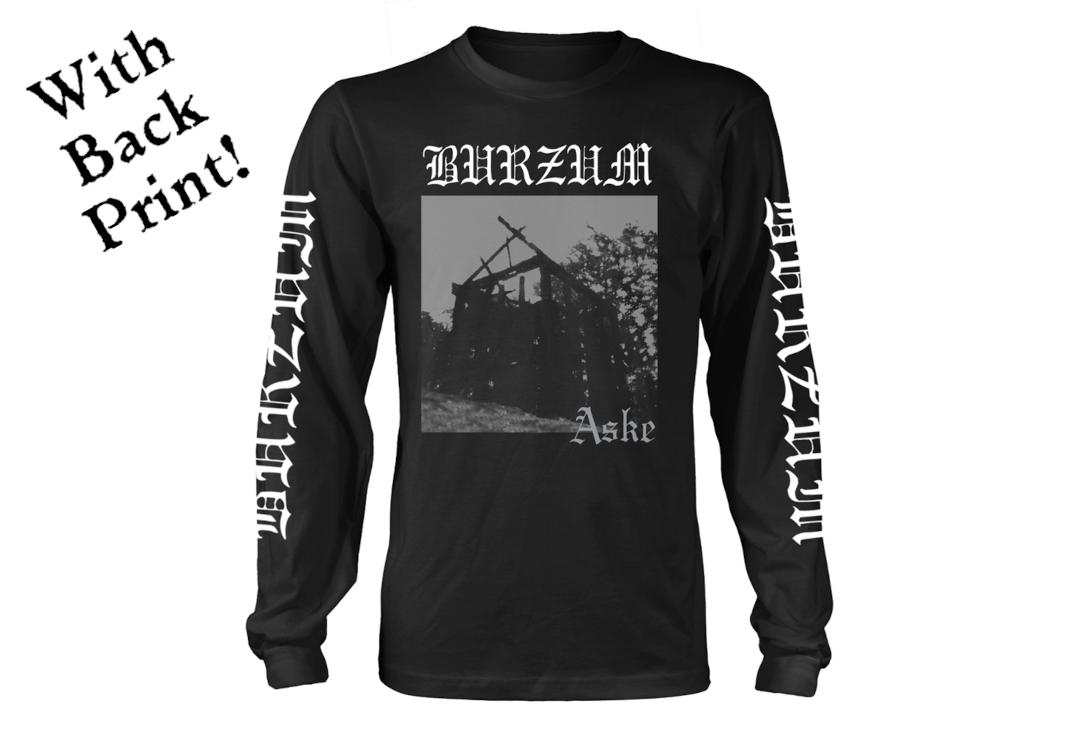Official Band Merch | Burzum - Aske Men's Official Long Sleeve T-Shirt - Front