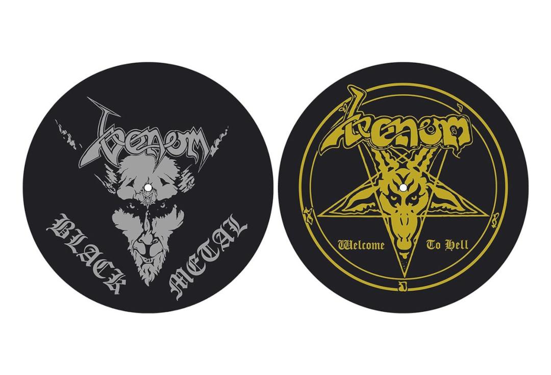 Official Band Merch | Venom - Black Metal/Welcome To Hell Official Slipmat Set