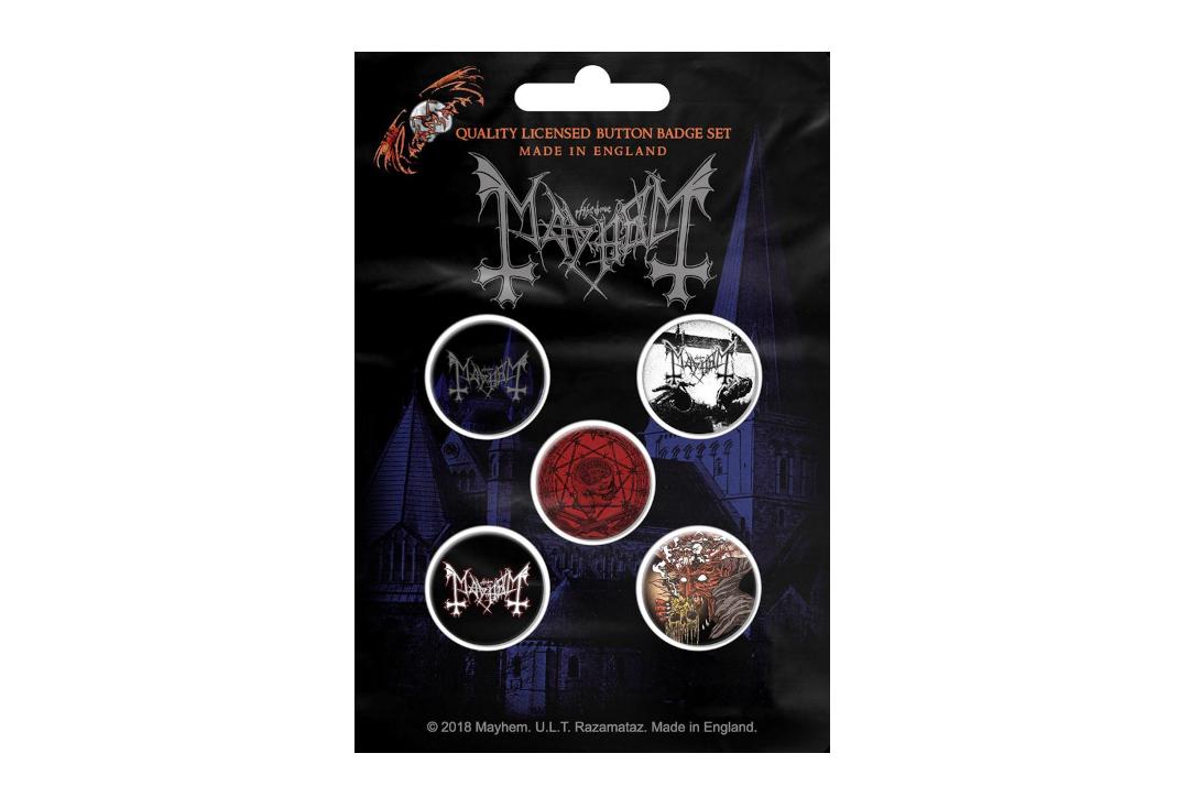 Official Band Merch | Mayhem - De Mysteriis Dom Sathanos Button Badge Pack