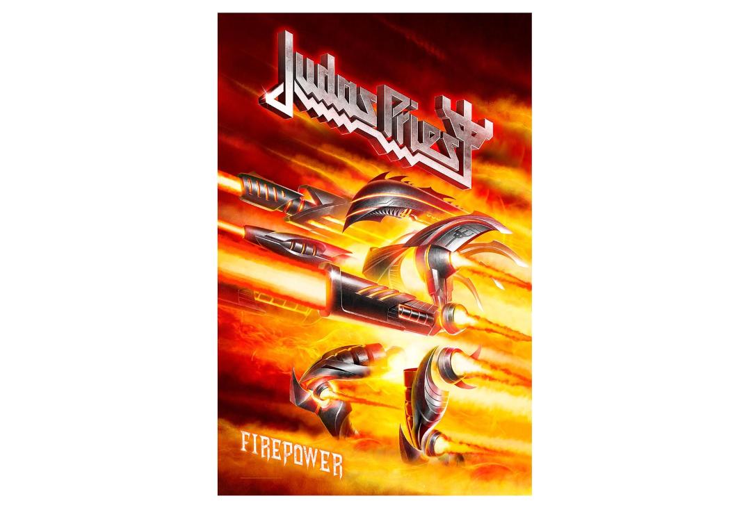 Official Band Merch | Judas Priest - Firepower Printed Textile Poster