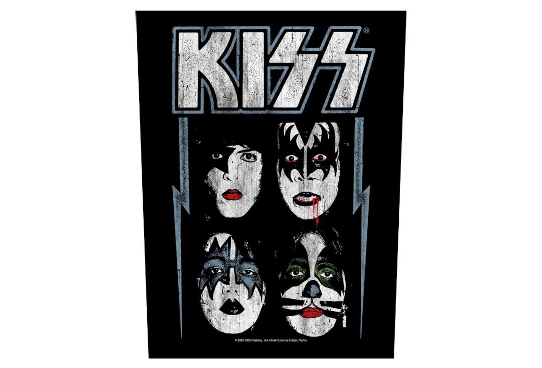 Official Band Merch | Kiss - Faces Printed Back Patch