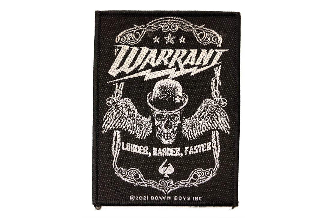 Official Band Merch | Warrant - Louder, Harder, Faster Woven Patch