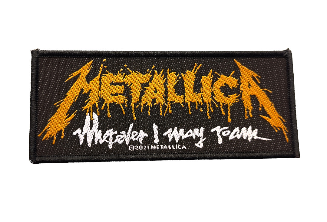Official Band Merch | Metallica - Wherever I May Roam Logo Woven Patch