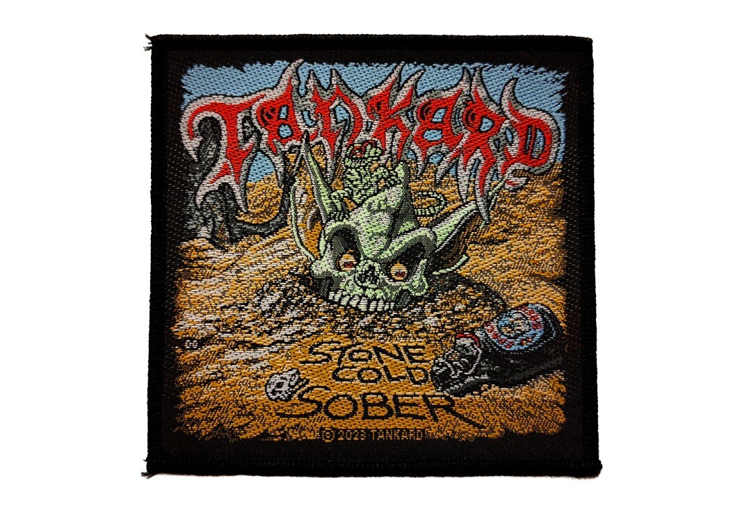 Official Band Merch | Tankard - Stone Colder Sober Woven Patch