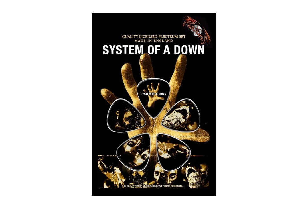 Official Band Merch | System Of A Down - Hand Official Plectrum Pack