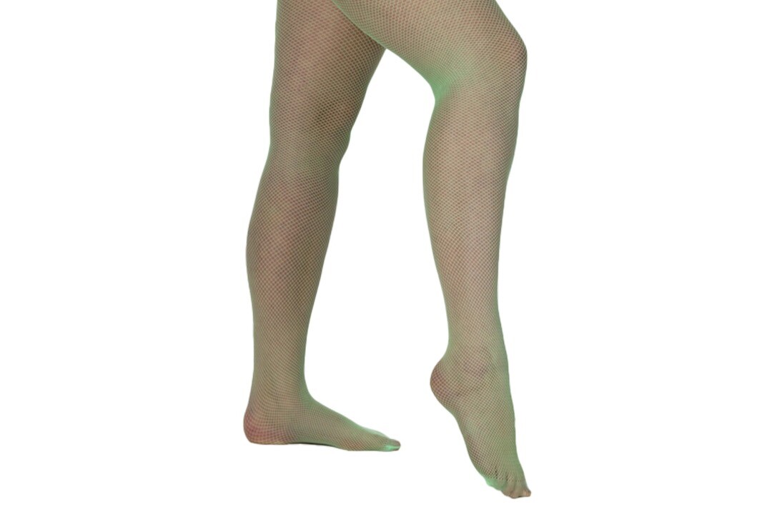 Green Pamela Mann Fishnet Tights