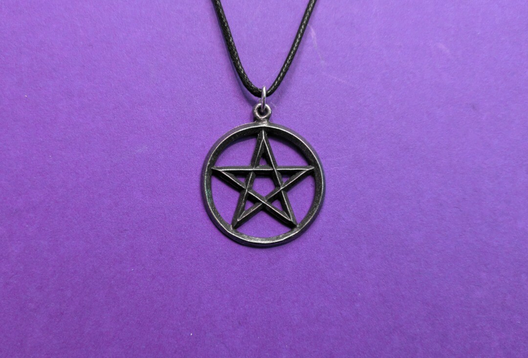 Large Pentacle Pewter Pendant