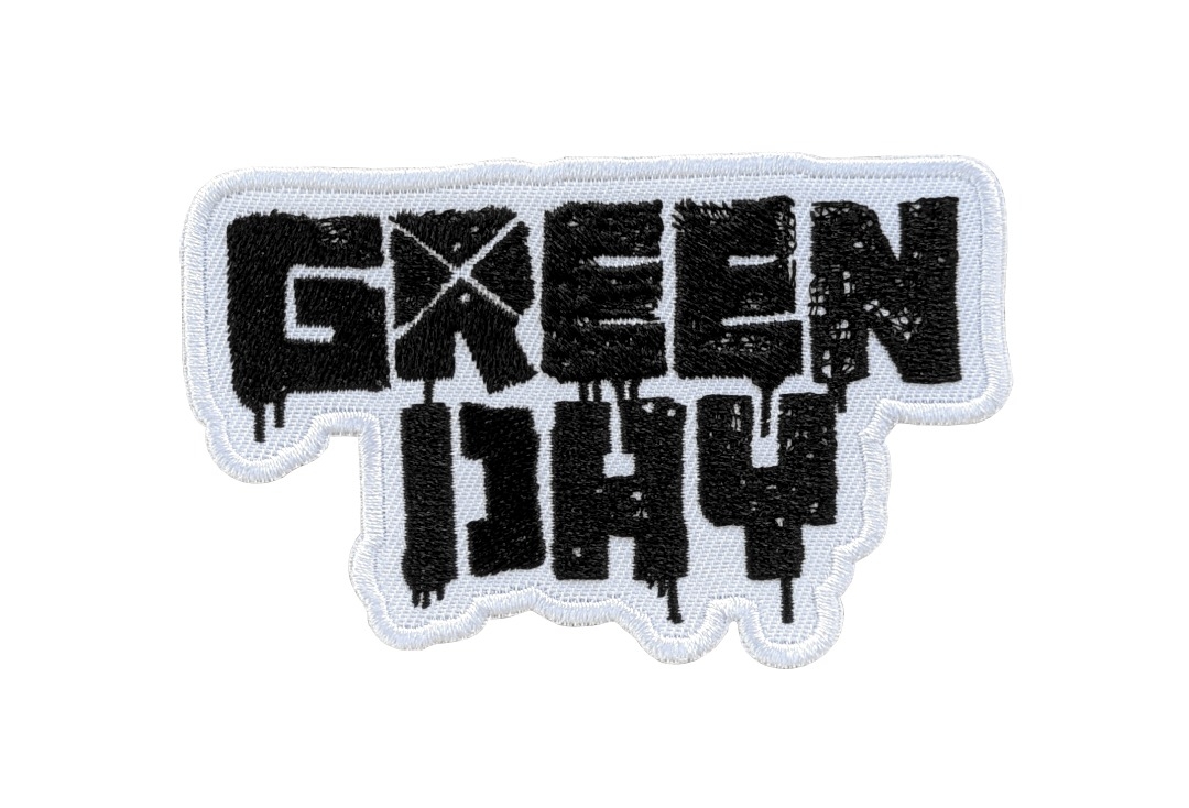 Green Day - 21st Century Breakdown Black On White Logo Iron On Embroidered Patch