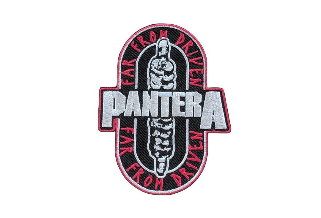Pantera - Beer Label Far From Driven Iron On Embroidered Patch