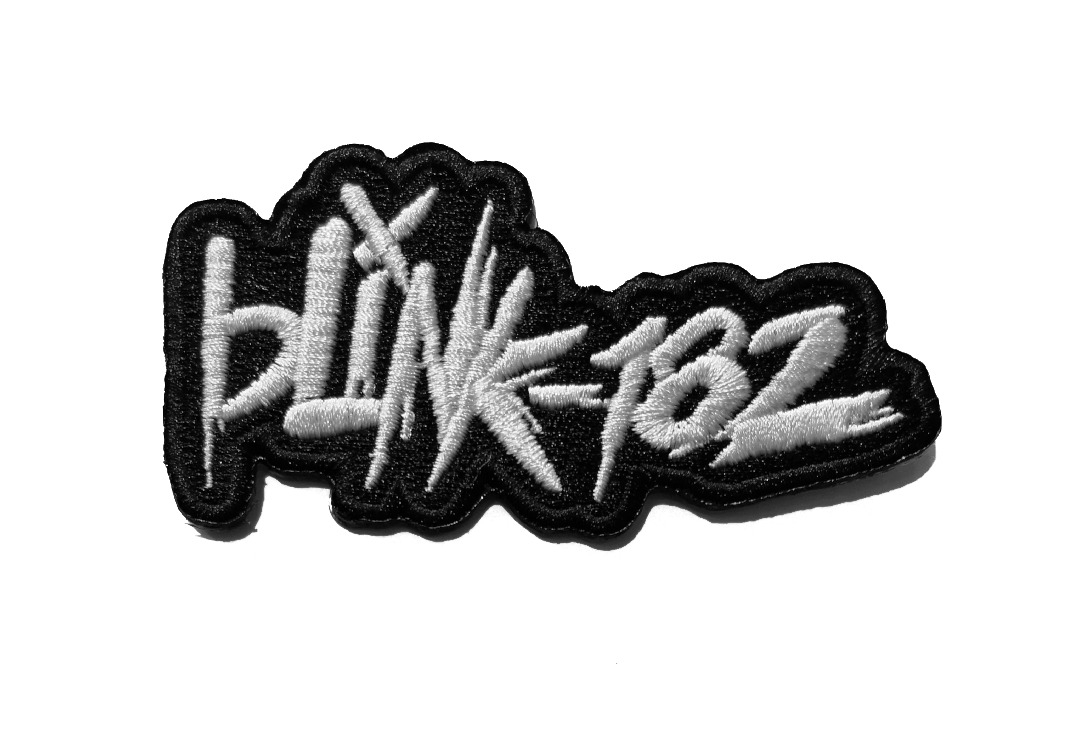 Blink 182 - White Logo Iron On Embroidered Patch