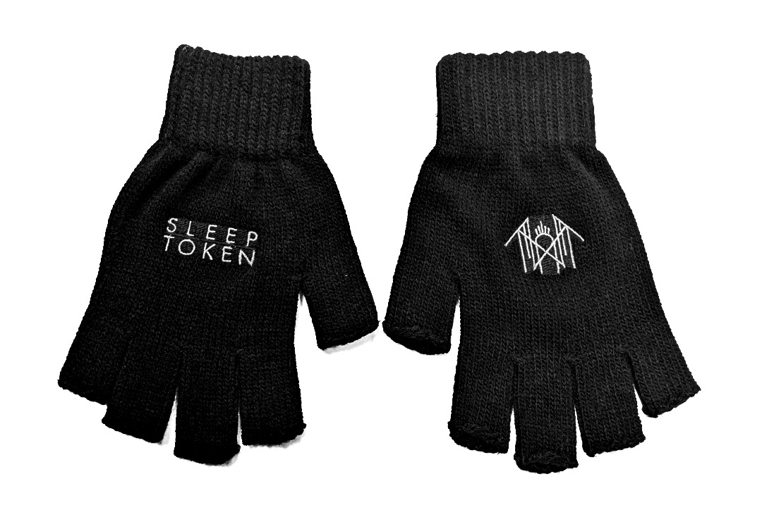 Sleep Token - Sigil & Logo Embroidered Knitted Fingerless Gloves