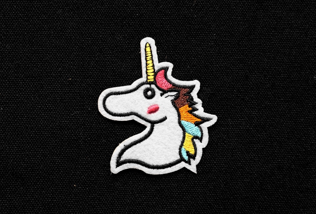 Unicorn's Head Iron On Embroidered Patch