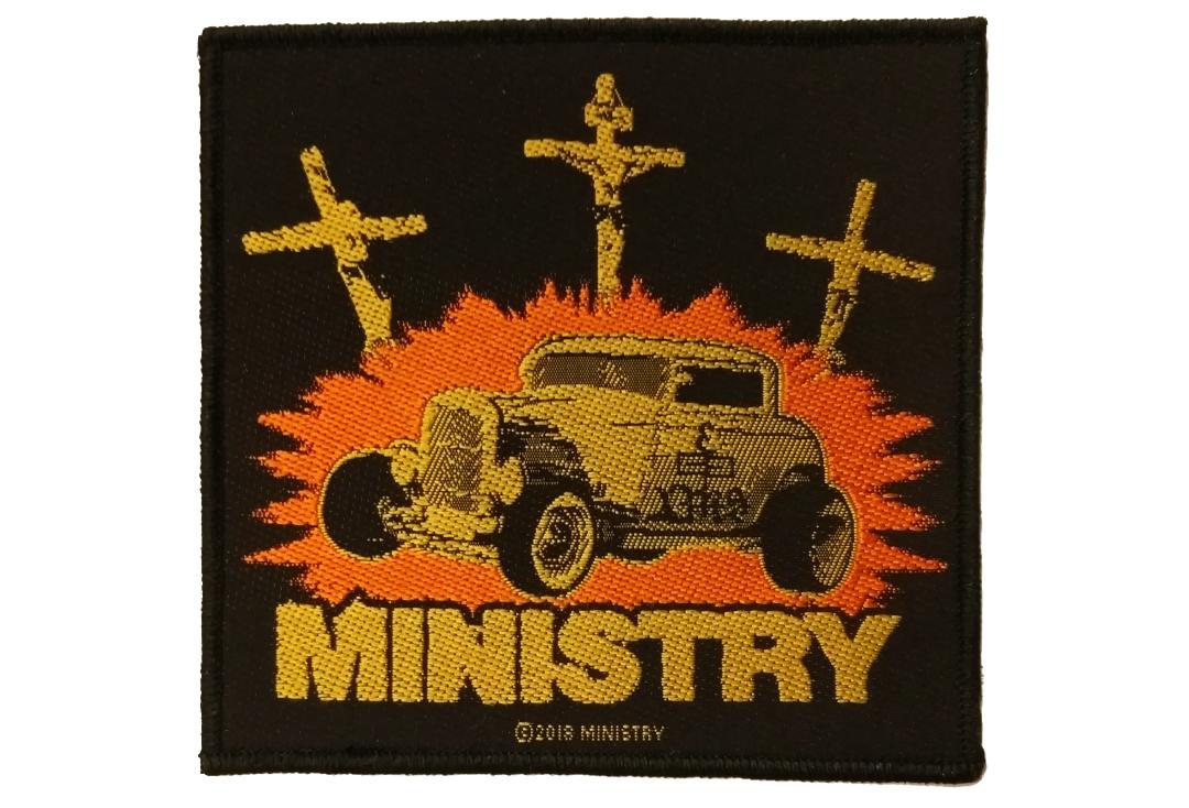 Official Band Merch | Ministry - Jesus Built My Hot-Rod Woven Patch