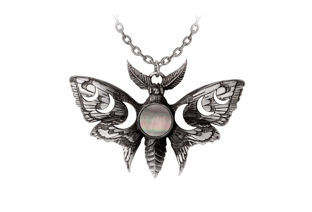 Lunar Moth Alchemy Gothic Pendant - Main