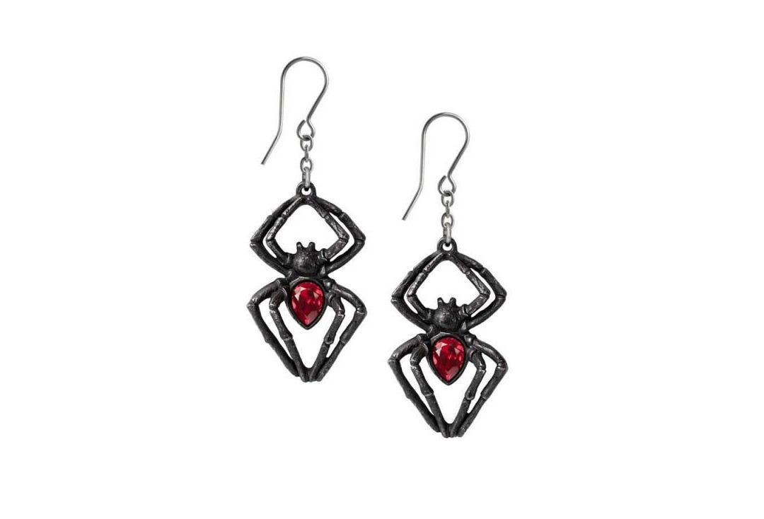 Black Widow Alchemy Gothic Earrings - Main