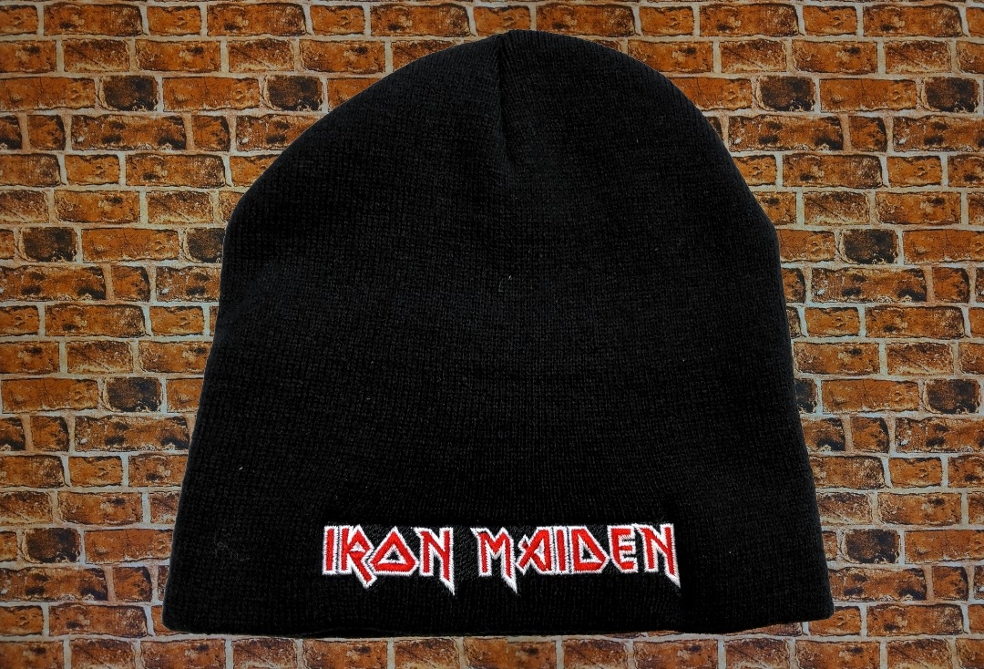 Iron Maiden - Flat Logo Embroidered Official Knitted Beanie Hat