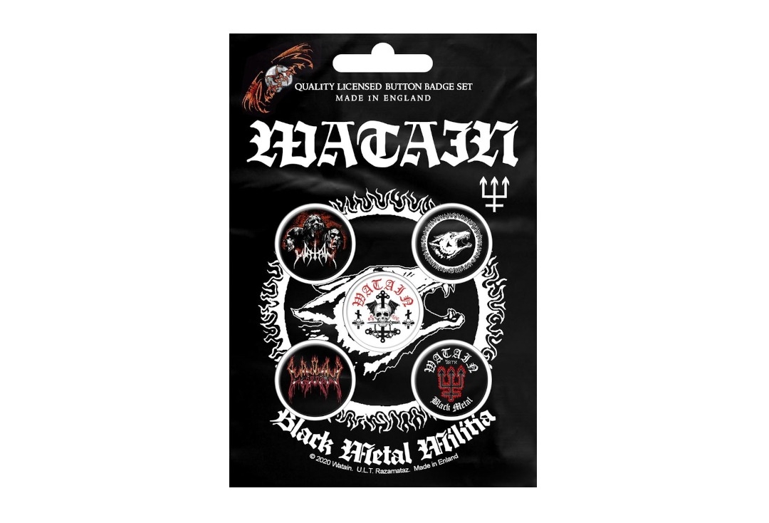 Watain - Black Metal Militia Official Button Badge Pack