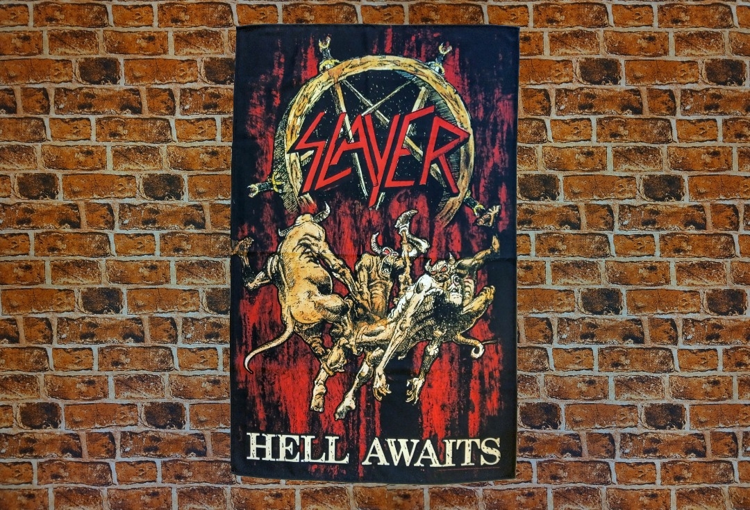 Slayer - Hell Awaits Printed Textile Poster