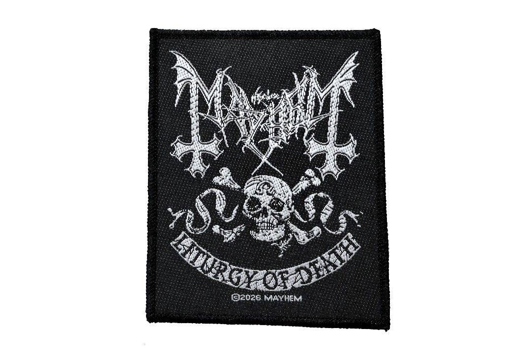 Mayhem - Omega Skull Sew On Woven Patch