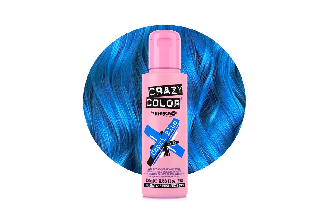#44 Capri Blue Crazy Color Semi-Permanent Hair Colour