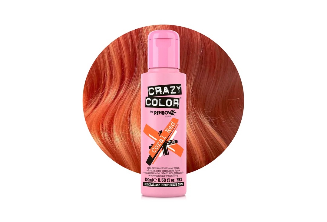 #57 Coral Red Crazy Color Semi-Permanent Hair Colour