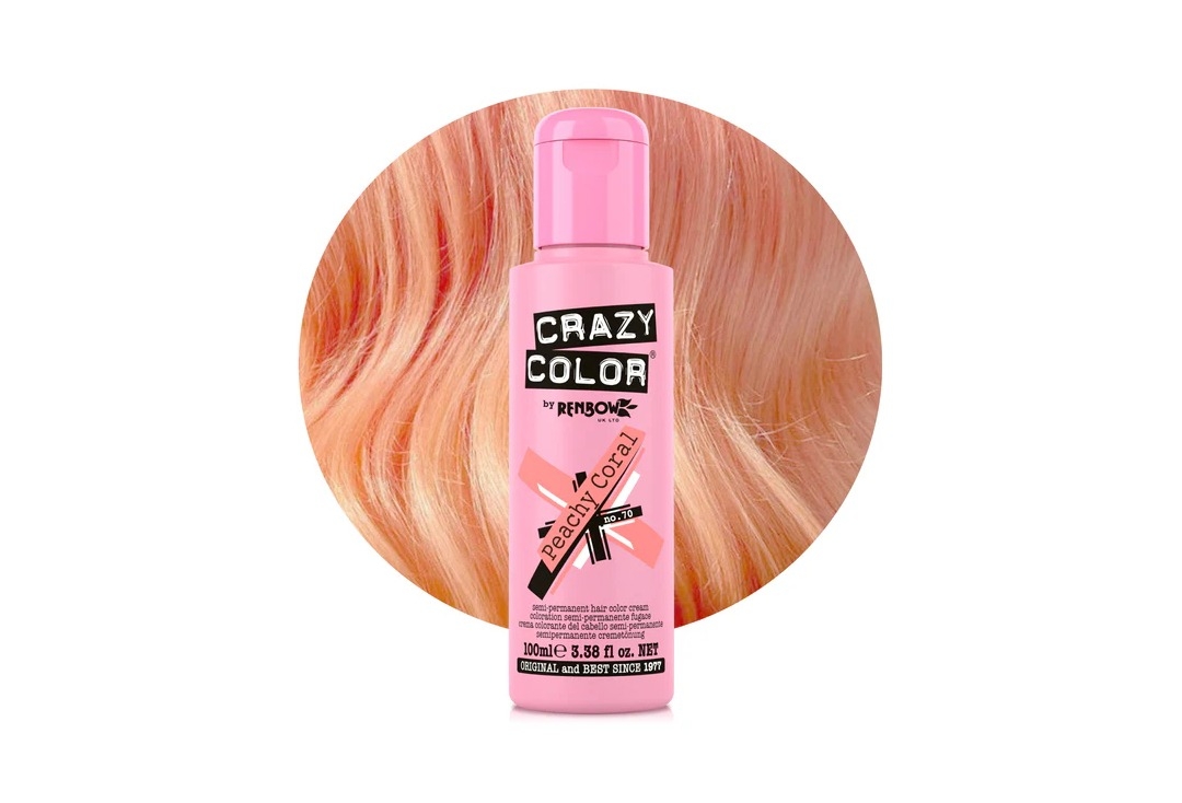 #70 Peachy Coral Crazy Color Semi-Permanent Hair Colour