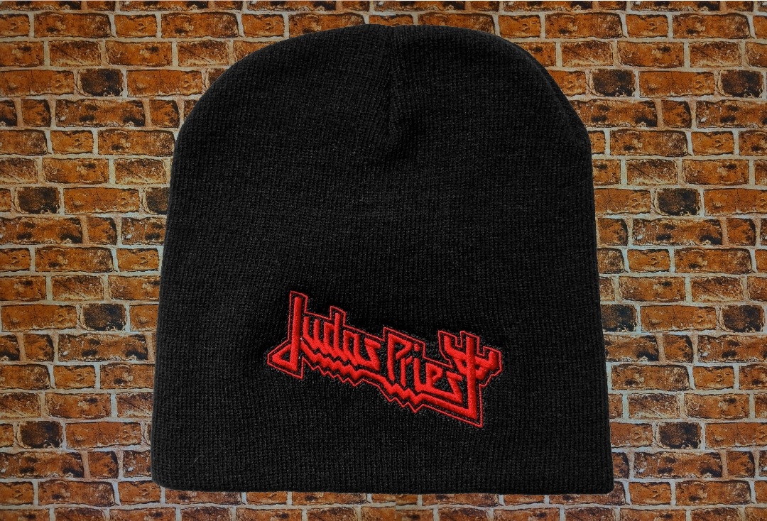Judas Priest - Red Logo Embroidered Official Knitted Beanie Hat