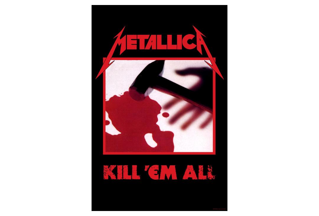Official Band Merch | Metallica - Kill 'Em All Printed Textile Poster