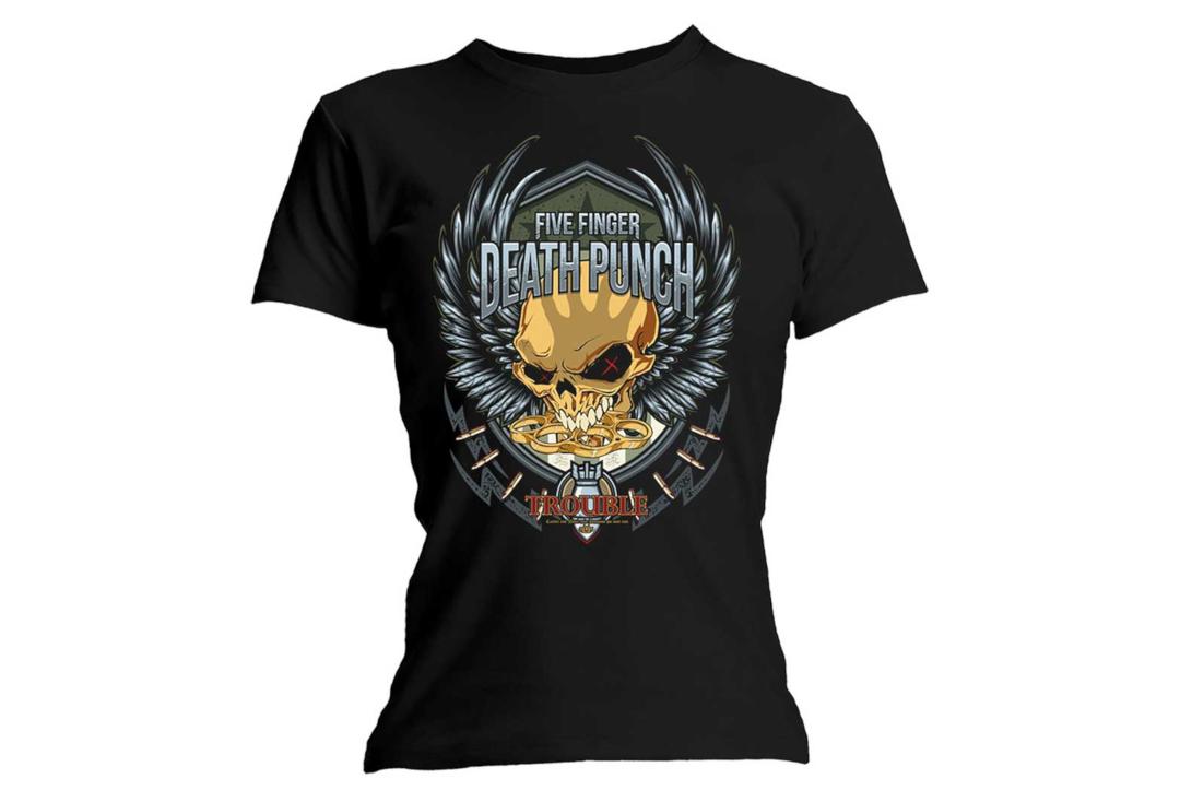 Official Band Merch | Five Finger Death Punch - Trouble Skinny Fit Women's T-Shirt