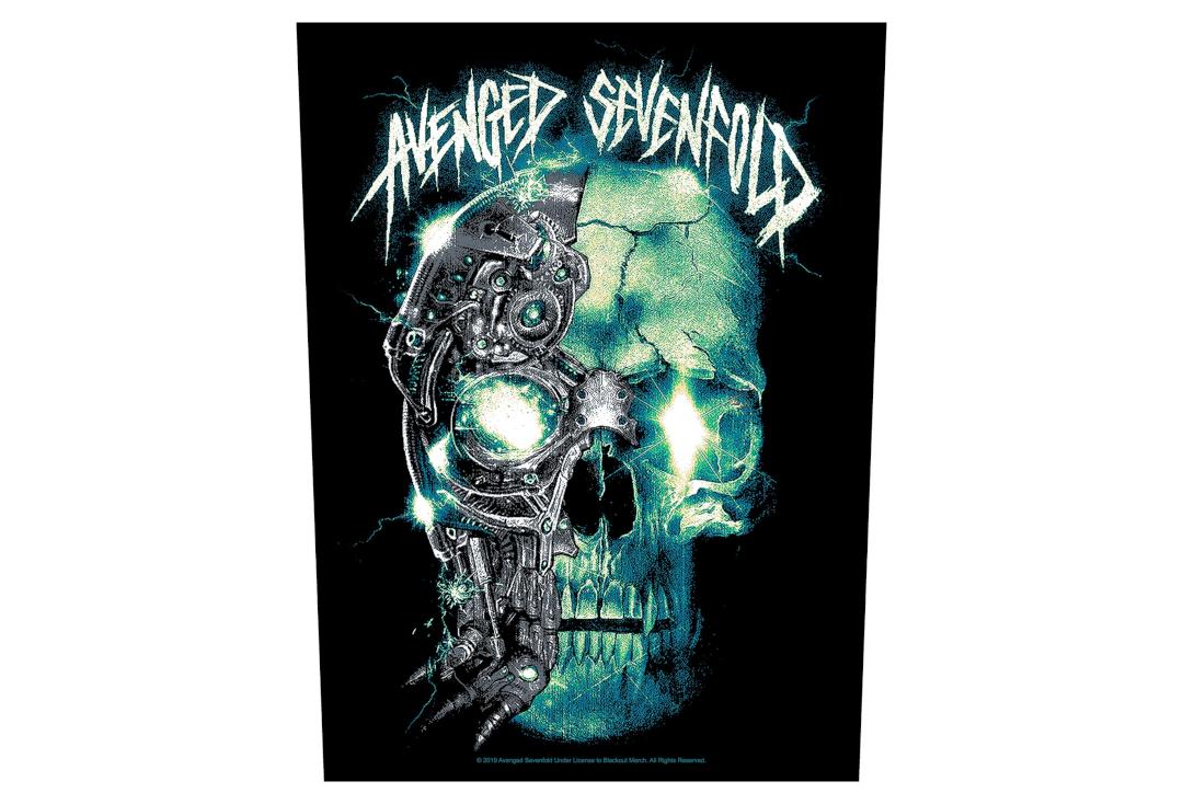 Official Band Merch | Avenged Sevenfold - Mechanical Skull Printed Back Patch