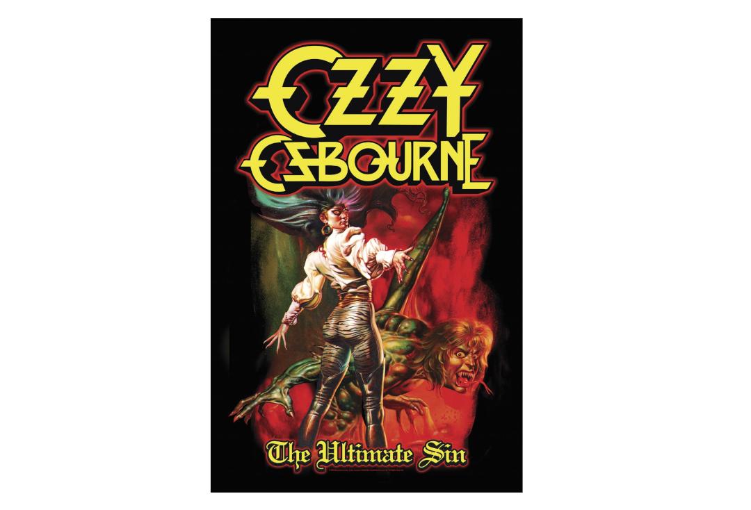 Official Band Merch | Ozzy Osbourne - The Ultimate Sin Printed Textile Poster