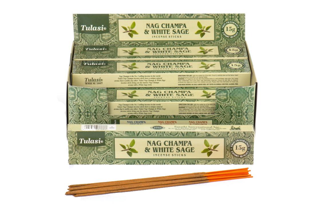 Tulasi | White Sage & Nag Champa Incense Sticks