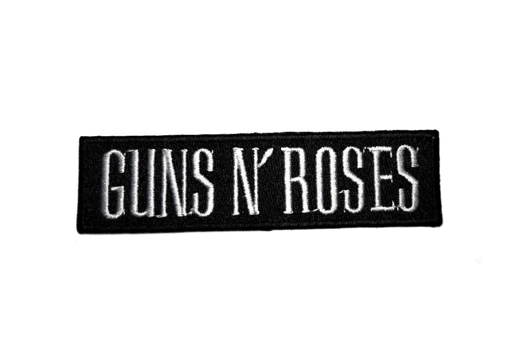 Official Band Merch | Guns N' Roses - White Text Logo Woven Patch