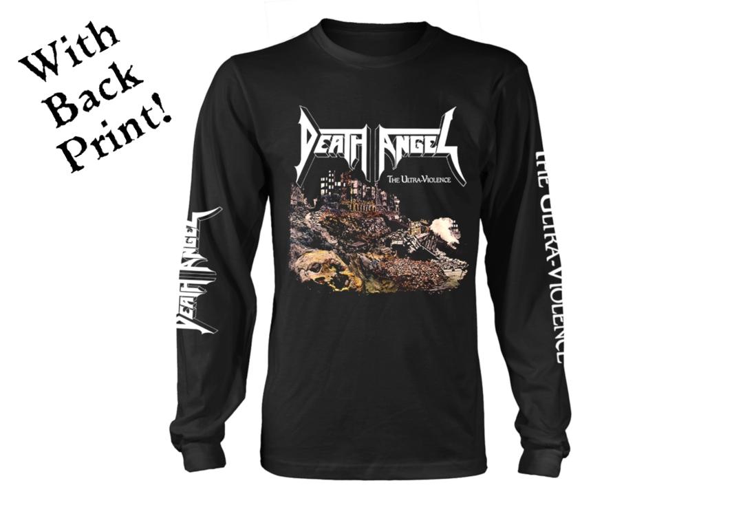 Official Band Merch | Death Angel - The Ultra-Violence Men's Official Long Sleeve T-Shirt - Front