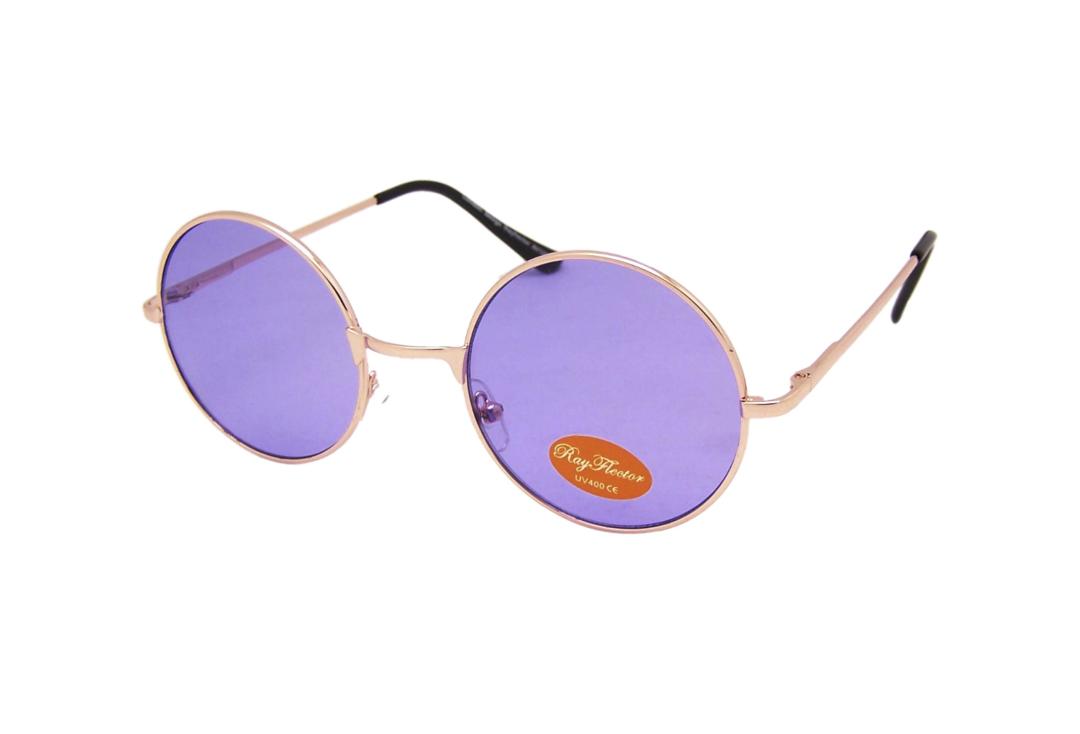 RayFlector | Purple Round Lennon Sunglasses