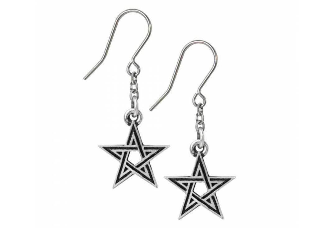 Alchemy Gothic | Black Star Earrings