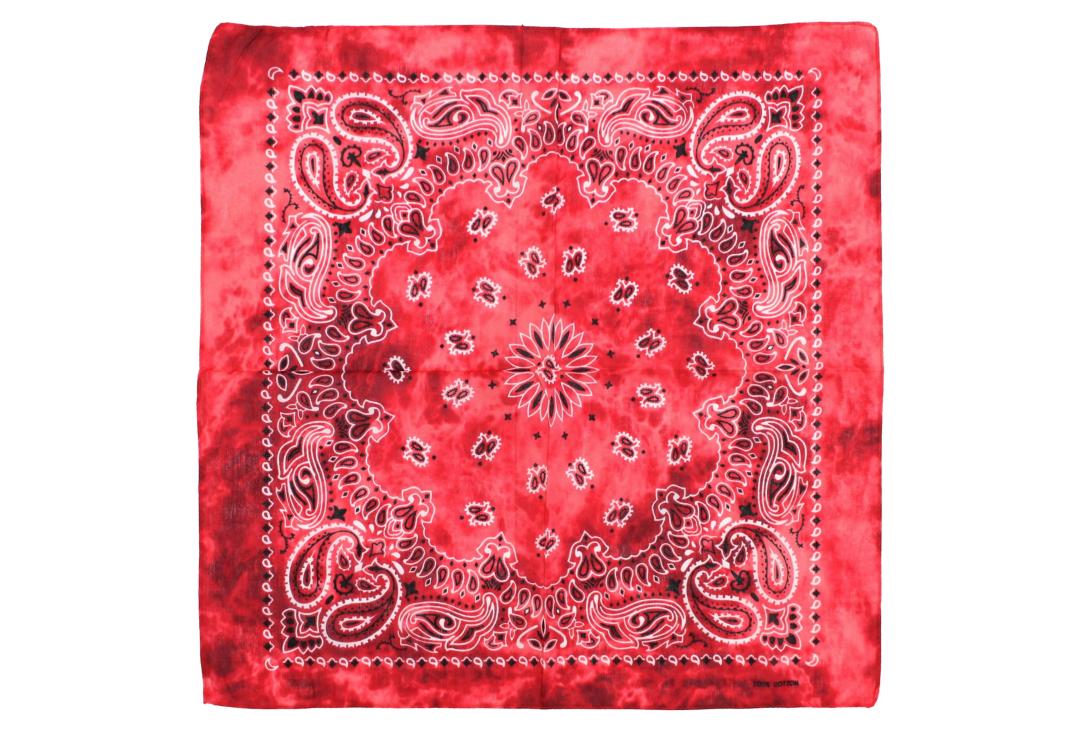 Void Clothing | Deep Red Shaded Retro Paisley Cotton Bandana