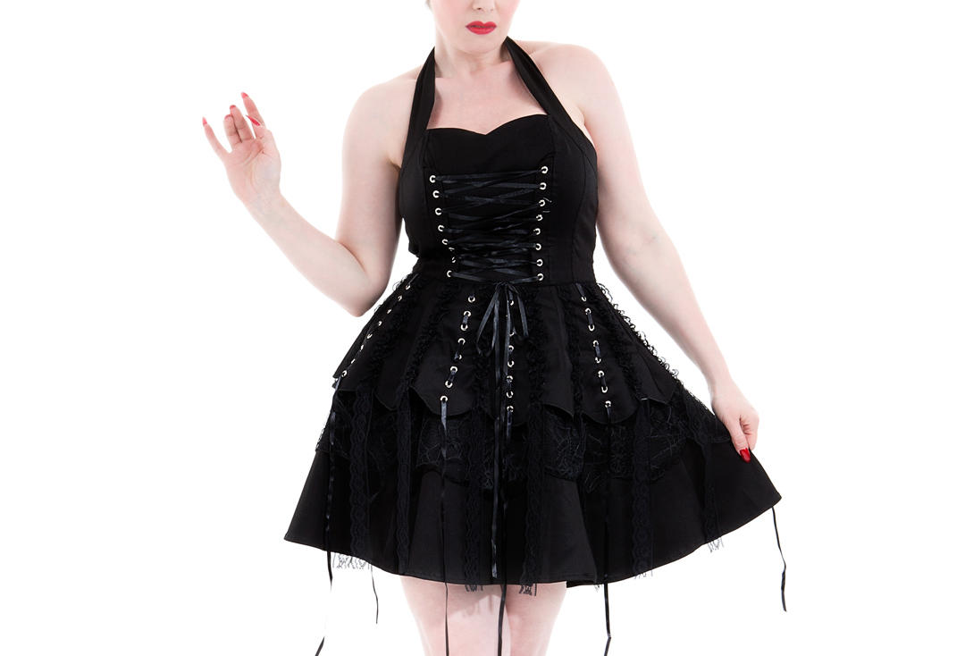 Hearts & Roses | Black Laces 6420 Dress - Front