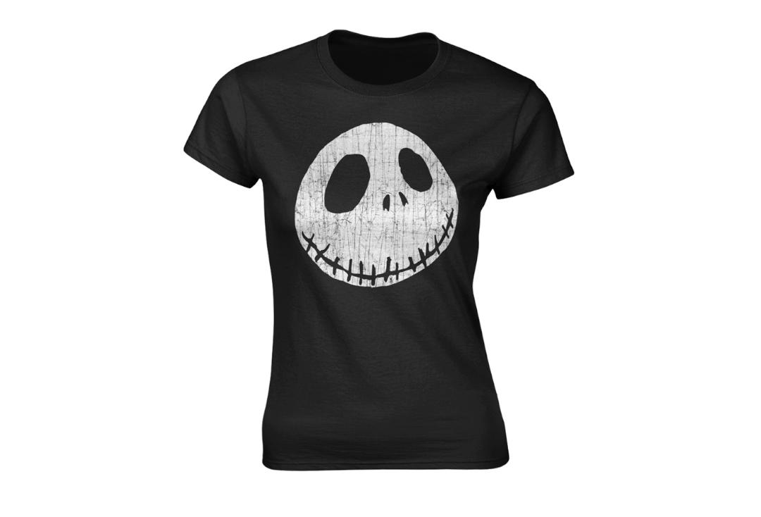 Official Film & TV Merch | Cracked Face - The Nightmare Before Christmas Official Ladies Short Sleeve T-Shirt