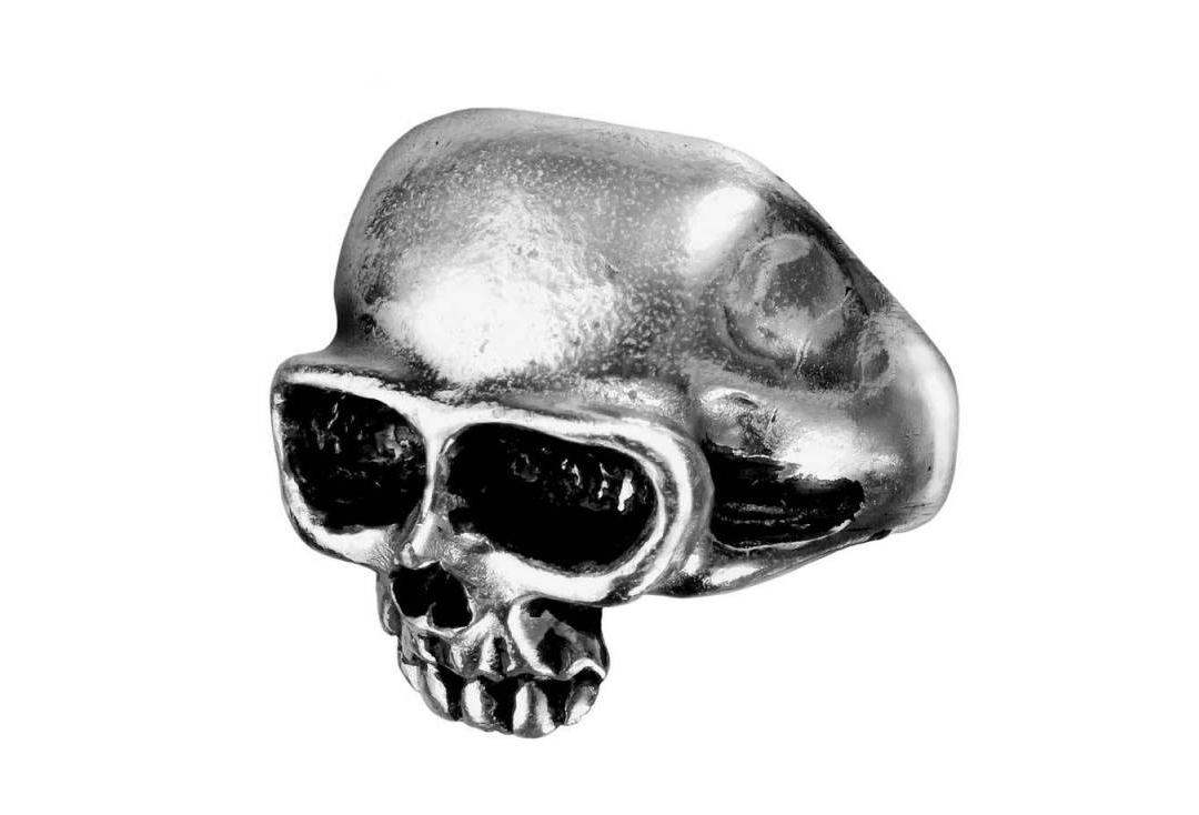 Alchemy Gothic | Death Large Skull Pewter Ring - Front