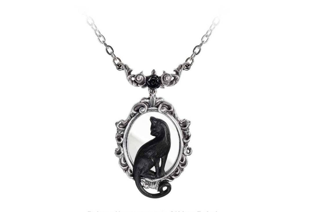 Alchemy Gothic | Feline Felicity Mirrored Pendant - Main