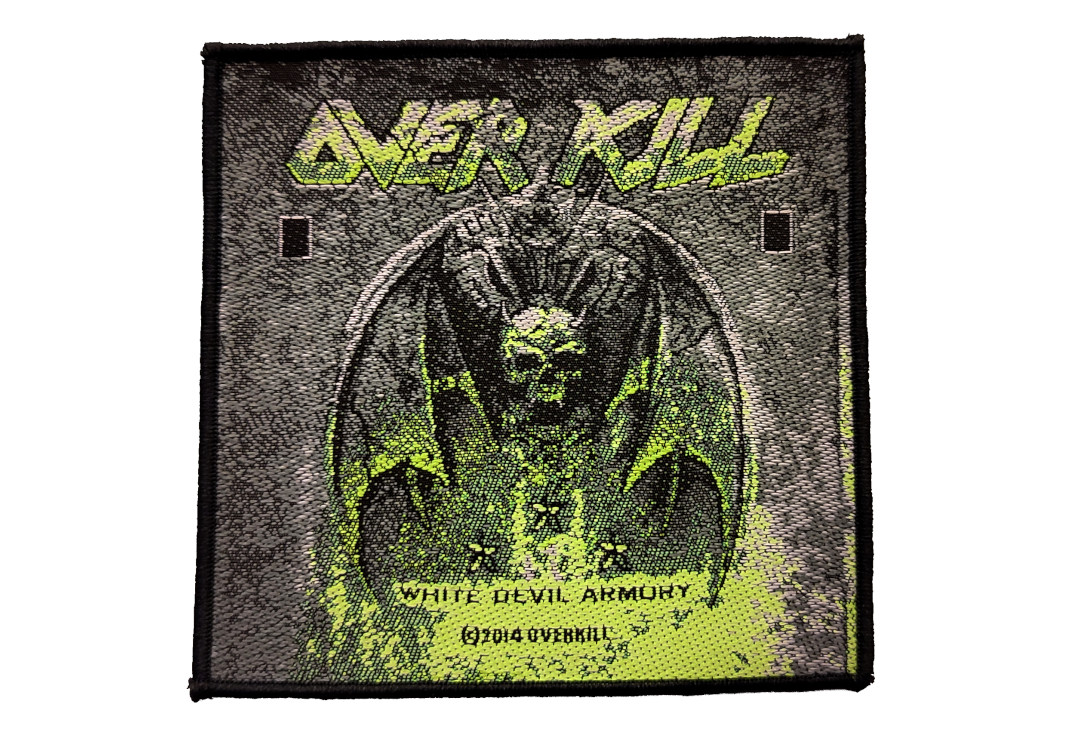 Official Band Merch | Overkill - White Devil Armory Woven Patch