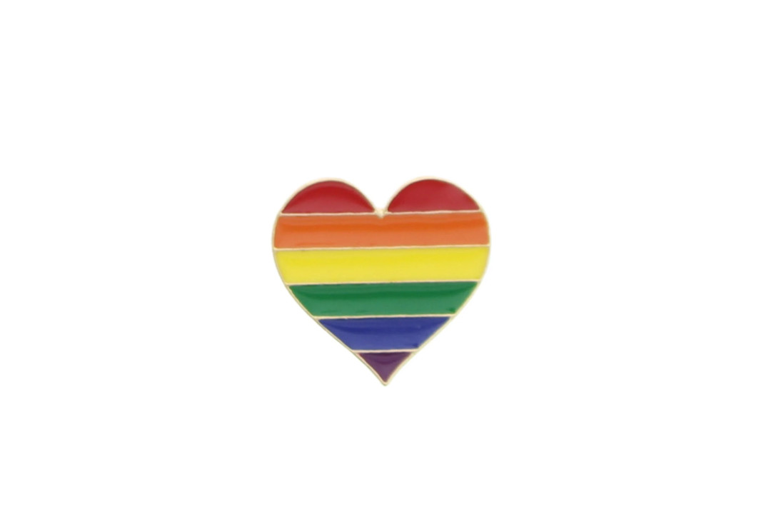 Void Clothing | Rainbow Pride Heart Metal Pin Badge