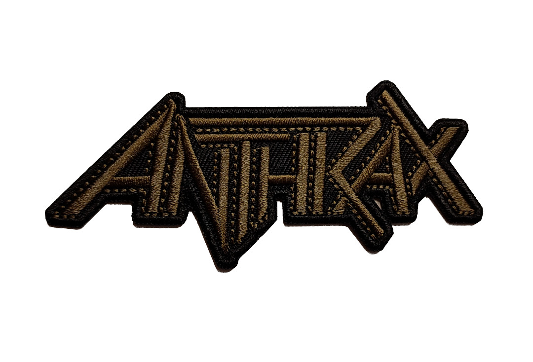 Official Band Merch | Anthrax - Bronze Cut Out Logo Woven Patch